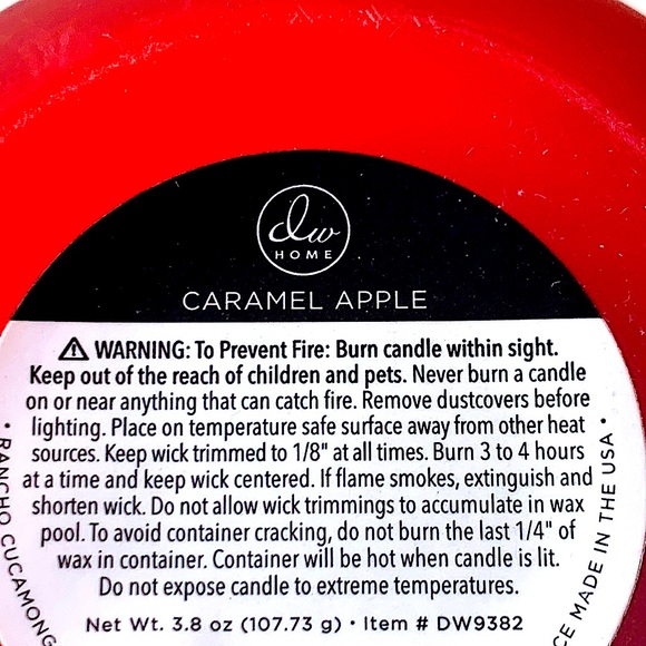 DW HOME CANDLE CARMEL APPLE MINI NEW RICHLY SCENTED NEW - Picture 4 of 4